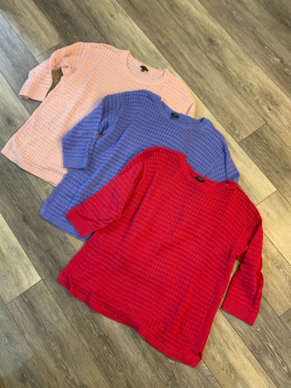 Talbots Petite Open-Knit Sweaters - Set of Three. XLP